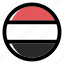 yemen, flag, country, nation, national, flags, national flag, country flag, circle 