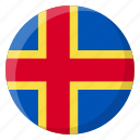 aland islands, flag, country, nation, national, flags, national flag, country flag, circle
