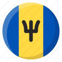 barbados, flag, country, nation, national, flags, national flag, country flag, circle