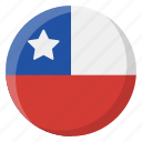 chile, flag, country, nation, national, flags, national flag, country flag, circle