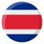 costa rica, flag, country, nation, national, flags, national flag, country flag, circle 