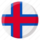 faroe islands, flag, country, nation, national, flags, national flag, country flag, circle
