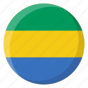 gabon, flag, country, nation, national, flags, national flag, country flag, circle
