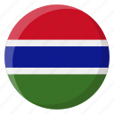 gambia, flag, country, nation, national, flags, national flag, country flag, circle