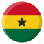 ghana, flag, country, nation, national, flags, national flag, country flag, circle 