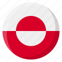 greenland, flag, country, nation, national, flags, national flag, country flag, circle