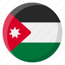 jordan, flag, country, nation, national, flags, national flag, country flag, circle