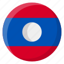 laos, flag, country, nation, national, flags, national flag, country flag, circle