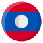 laos, flag, country, nation, national, flags, national flag, country flag, circle 