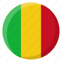mali, flag, country, nation, national, flags, national flag, country flag, circle