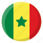 senegal, flag, country, nation, national, flags, national flag, country flag, circle 