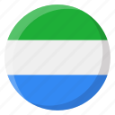 sierra leone, flag, country, nation, national, flags, national flag, country flag, circle