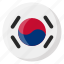 south korea, flag, country, nation, national, flags, national flag, country flag, circle 