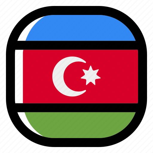 Azerbaijan, national, world, flag, country, nation, square icon - Download on Iconfinder