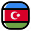 azerbaijan, national, world, flag, country, nation, square 