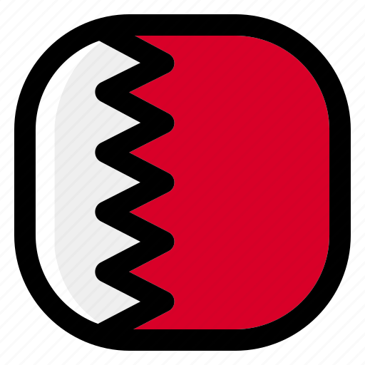 Bahrain, national, world, flag, country, nation, square icon - Download on Iconfinder