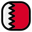 bahrain, national, world, flag, country, nation, square 