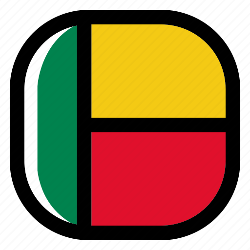Benin, national, world, flag, country, nation, square icon - Download on Iconfinder