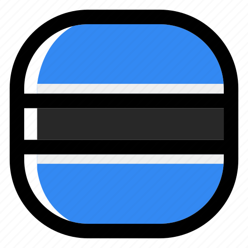 Botswana, national, world, flag, country, nation, square icon - Download on Iconfinder