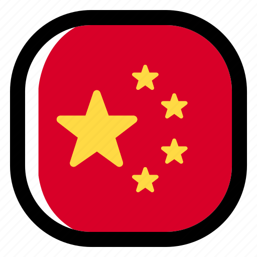 China, national, world, flag, country, nation, square icon - Download on Iconfinder