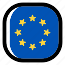 european union, national, world, flag, country, nation, square