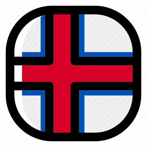 Faroe islands, national, world, flag, country, nation, square icon - Download on Iconfinder