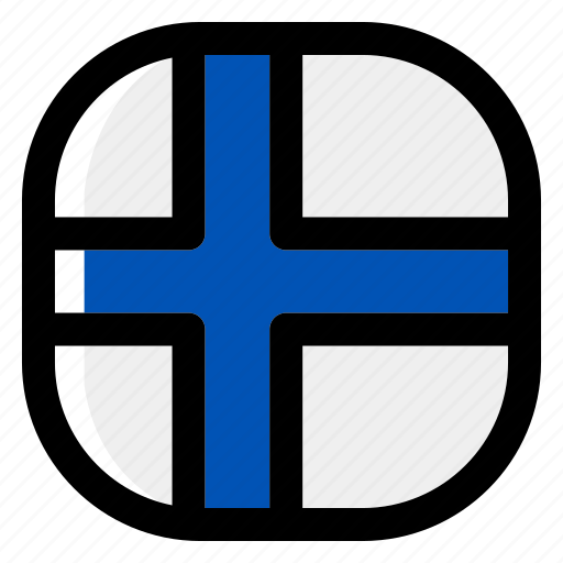 Finland, national, world, flag, country, nation, square icon - Download on Iconfinder