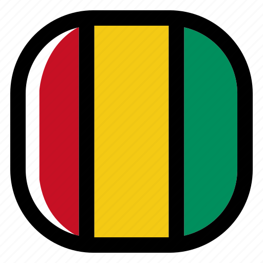Guinea, national, world, flag, country, nation, square icon - Download on Iconfinder