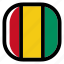 guinea, national, world, flag, country, nation, square 