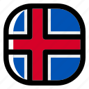 iceland, national, world, flag, country, nation, square