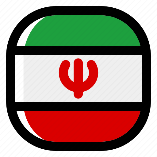 Iran, national, world, flag, country, nation, square icon - Download on Iconfinder
