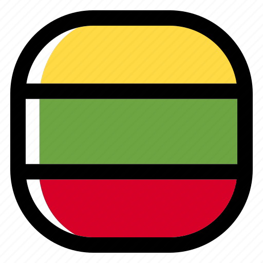 Lithuania, national, world, flag, country, nation, square icon - Download on Iconfinder