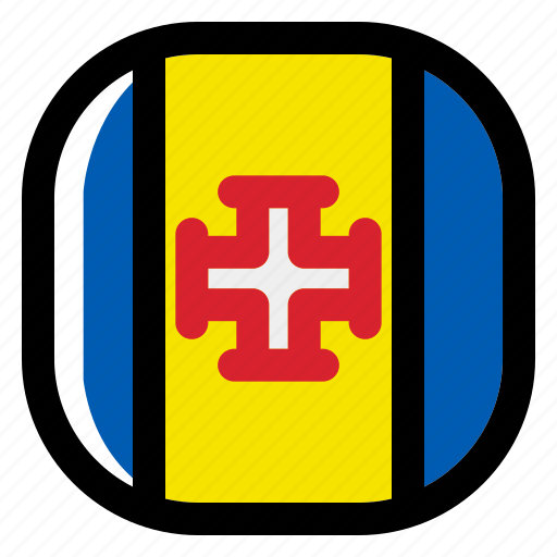 Madeira, national, world, flag, country, nation, square icon - Download on Iconfinder