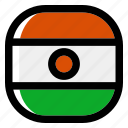niger, national, world, flag, country, nation, square