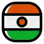 niger, national, world, flag, country, nation, square 