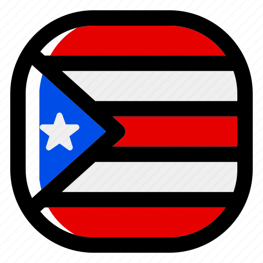 Puerto rico, national, world, flag, country, nation, square icon - Download on Iconfinder