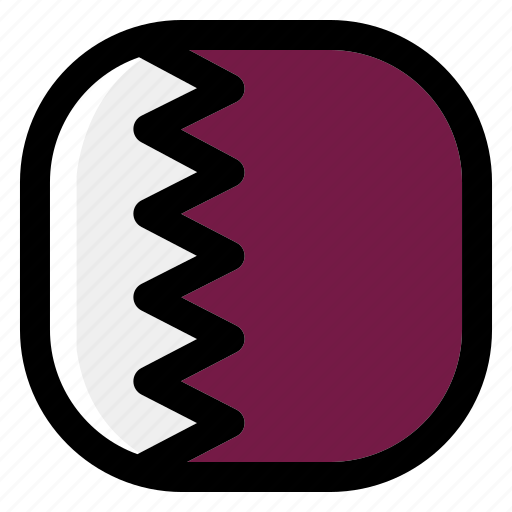 Qatar, national, world, flag, country, nation, square icon - Download on Iconfinder