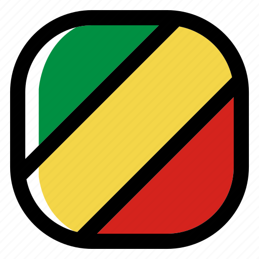Republic of the congo, national, world, flag, country, nation, square icon - Download on Iconfinder