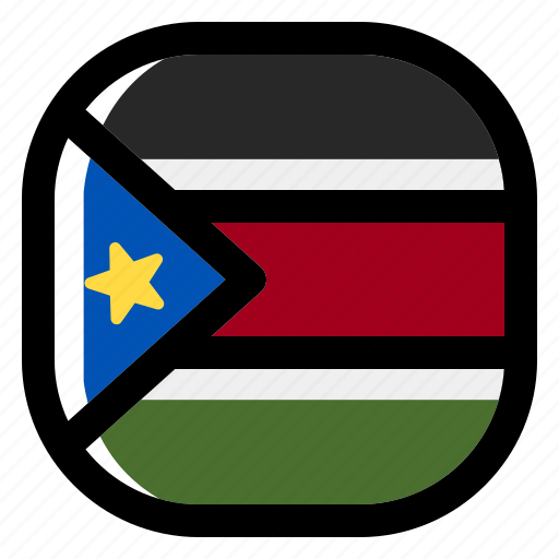 South sudan, national, world, flag, country, nation, square icon - Download on Iconfinder