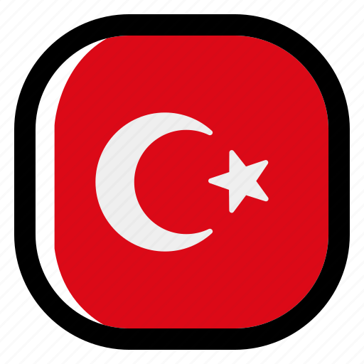 Turkey, national, world, flag, country, nation, square icon - Download on Iconfinder