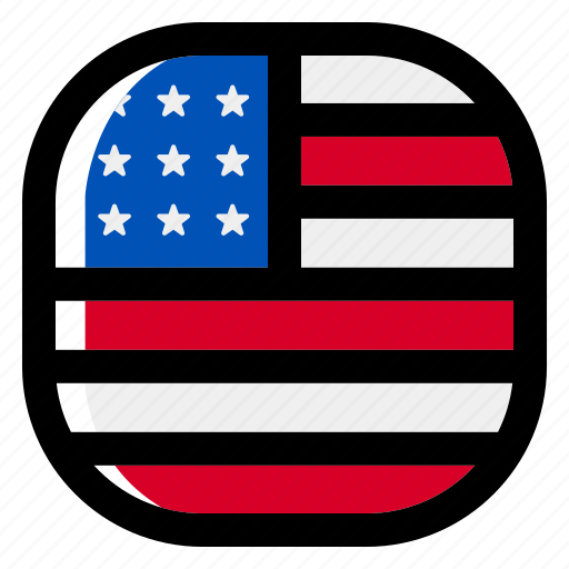 United states, national, world, flag, country, nation, square icon - Download on Iconfinder