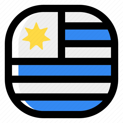 Uruguay, national, world, flag, country, nation, square icon - Download on Iconfinder