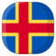 aland islands, national, world, flag, country, nation, square 
