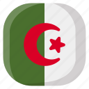 algeria, national, world, flag, country, nation, square
