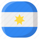 argentina, national, world, flag, country, nation, square
