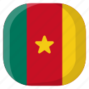 cameroon, national, world, flag, country, nation, square