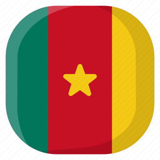 Cameroon, national, world, flag, country, nation, square icon - Download on Iconfinder