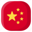 china, national, world, flag, country, nation, square 