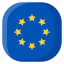 european union, national, world, flag, country, nation, square 