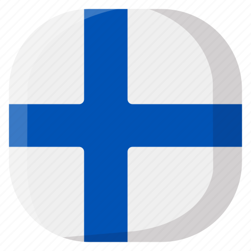 Finland, national, world, flag, country, nation, square icon - Download on Iconfinder
